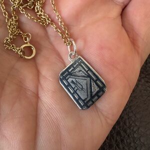 Antique 18c persian Silver and Pendant Necklace